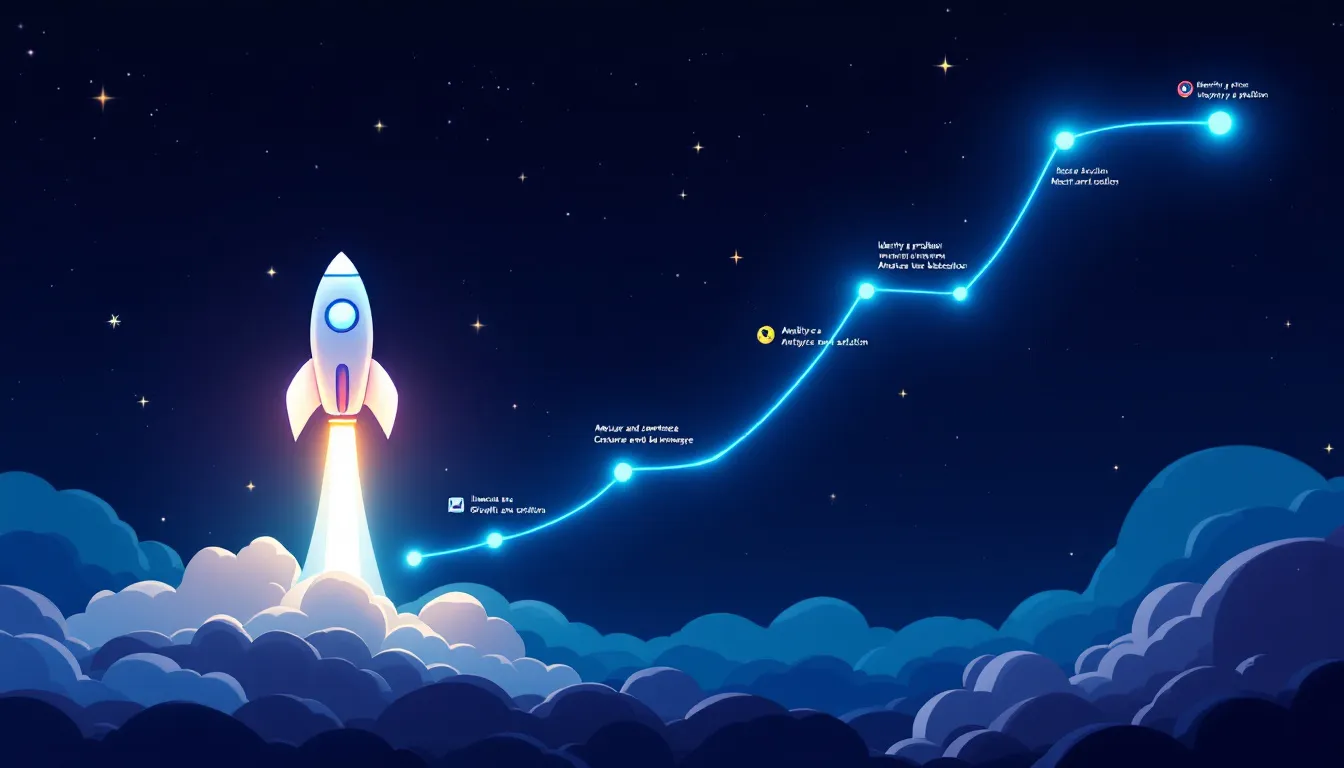 Les étapes essentielles du growth hacking, illustrées par un schéma.